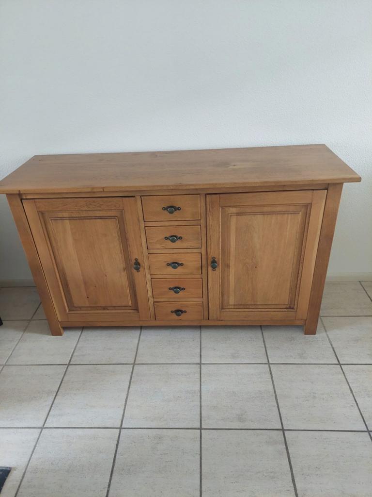 Eiken dressoir - 155x90x50 cm, Ophalen, Gebruikt, 150 tot 200 cm, Eikenhout