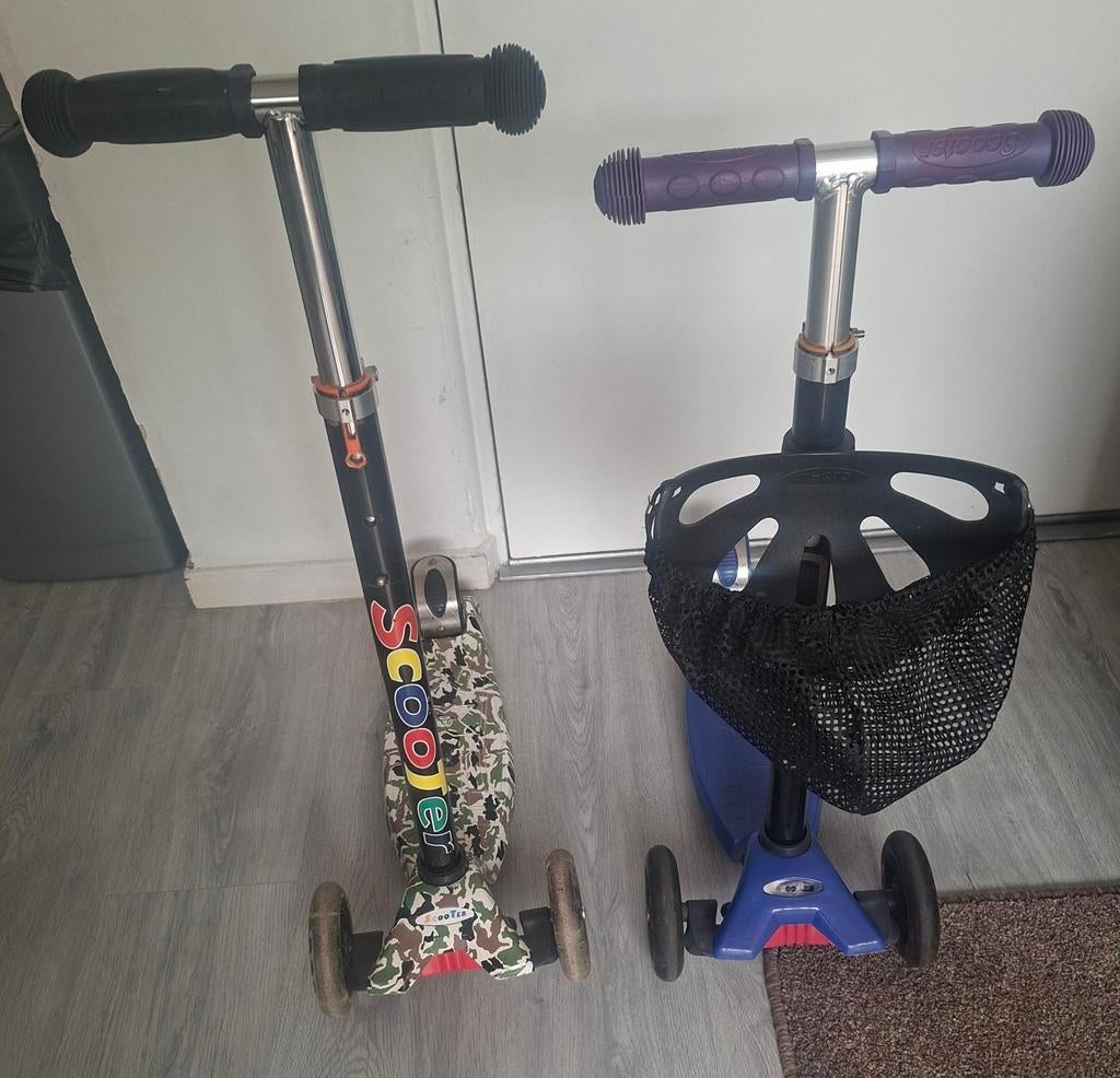 2 Kindersteps beide voor €10 - Camouflage en Blauw, Ophalen, Gebruikt, Gewone step