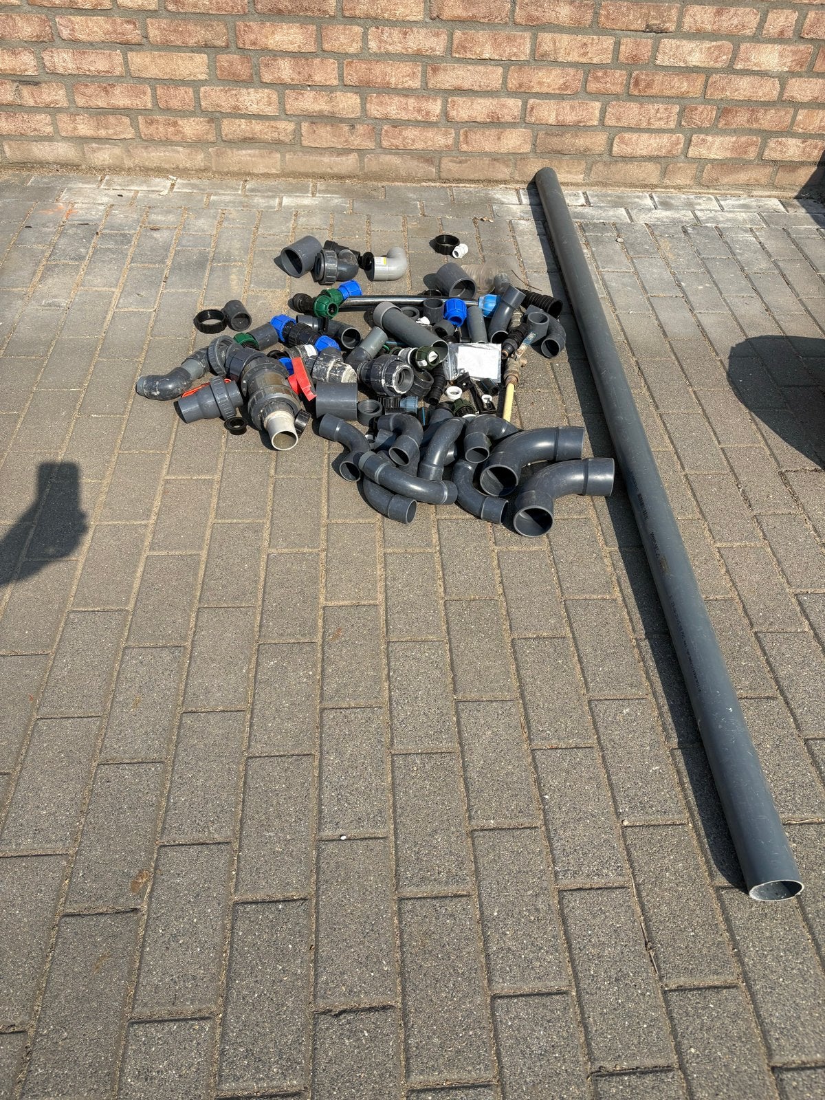 Diverse druk PVC afvoerbuizen en bochten, Ophalen, Afvoer, Gebruikt, Pvc
