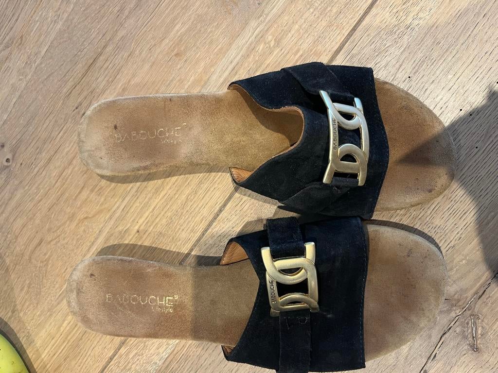 Babouche slipper maat 41 zwart, Kleding | Dames, Schoenen, Ophalen of Verzenden, Zo goed als nieuw, Zwart, Slippers