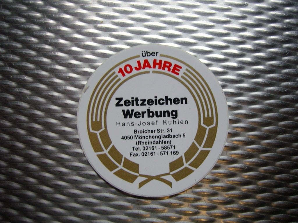 sticker Mönchengladbach HANS JOSEF KUHLEN  zeitzeichen Werb, Verzamelen, Ophalen of Verzenden, Zo goed als nieuw