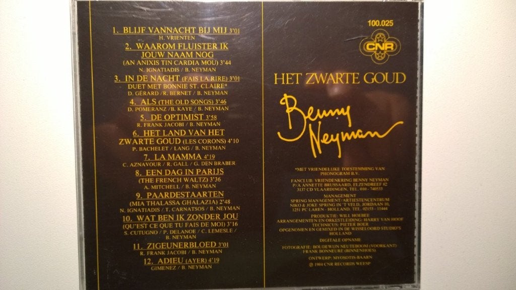 Benny Neyman - Het Zwarte Goud, Ophalen of Verzenden, Zo goed als nieuw, Pop, Album