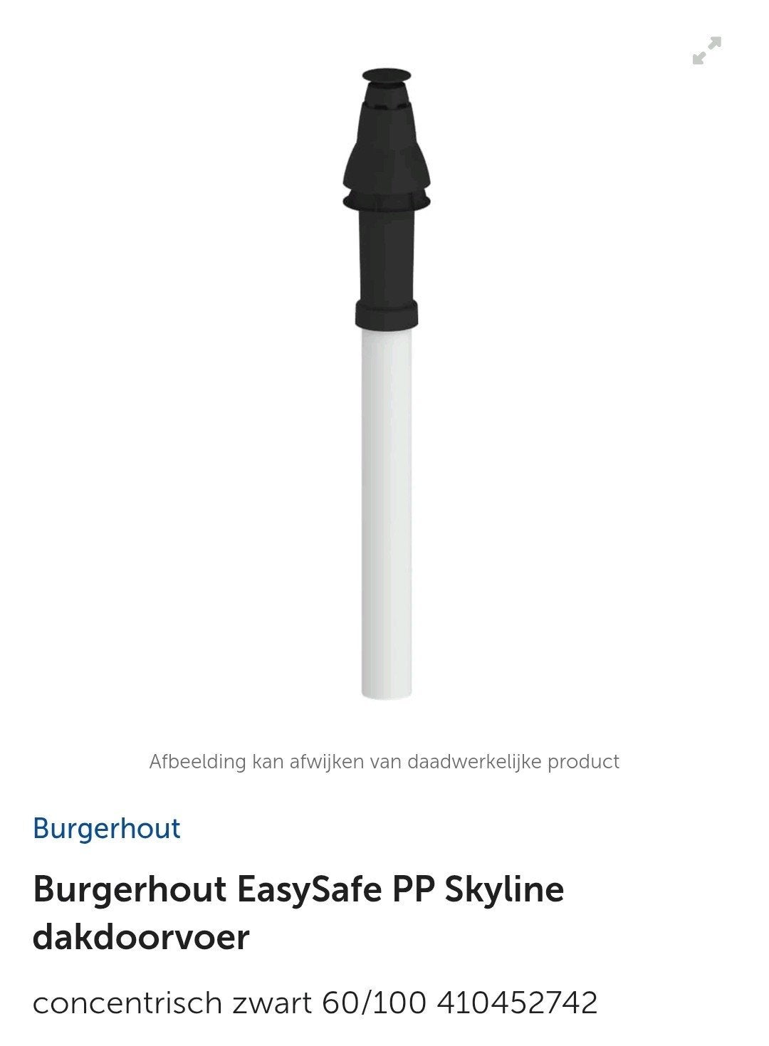 Burgerhout Easysafe PP Skyline dakdoorvoer, Ophalen of Verzenden, Zo goed als nieuw, Ventilator en Afzuiger