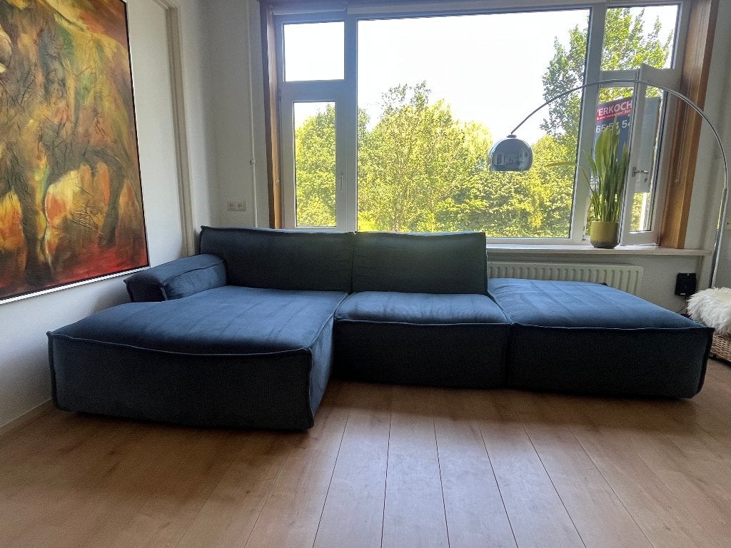 Goossens designbank | 2 jaar oud | Garantie + vlekkenservice, Ophalen, 300 cm of meer, Zo goed als nieuw, 150 cm of meer