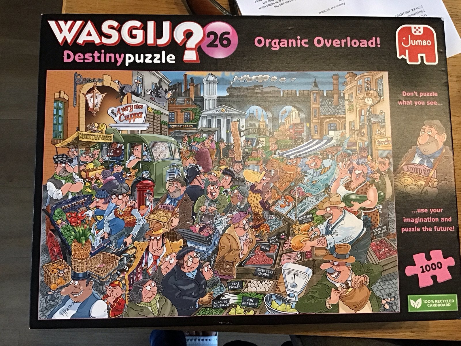 Wasgij Destiny 26 Organic Overload 1000 stukjes puzzel, Ophalen of Verzenden, 500 t/m 1500 stukjes, Zo goed als nieuw, Legpuzzel