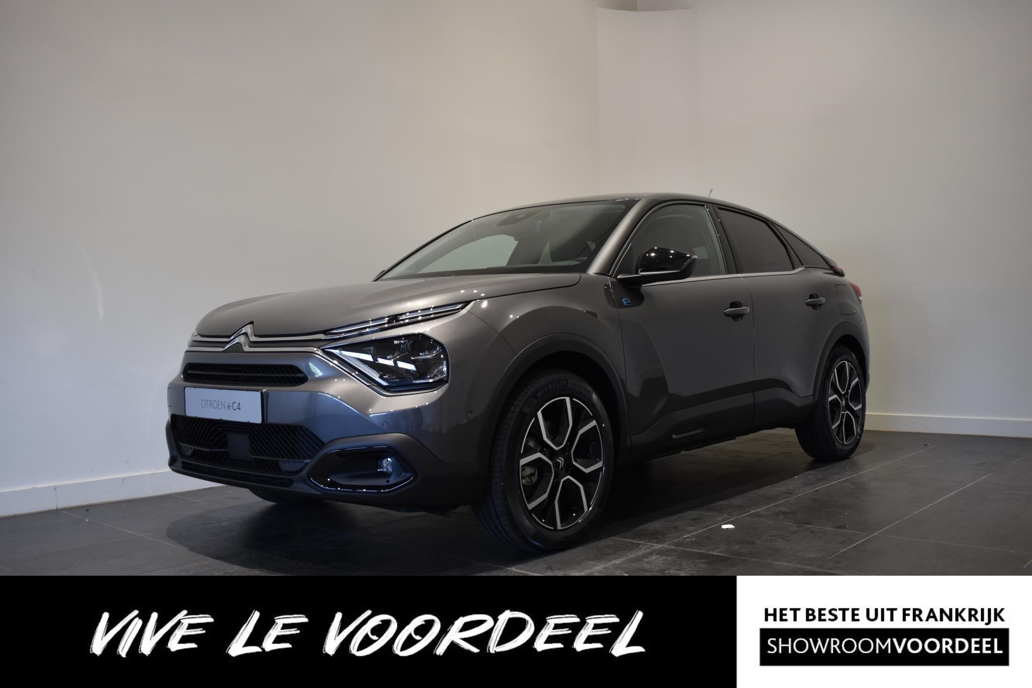 Citroen Ë-C4 Shine 50 kWh Camera/ leder & verwarmde massage, Auto's, Leder en Stof, SUV of Terreinwagen, Zilver of Grijs, 63 €/maand