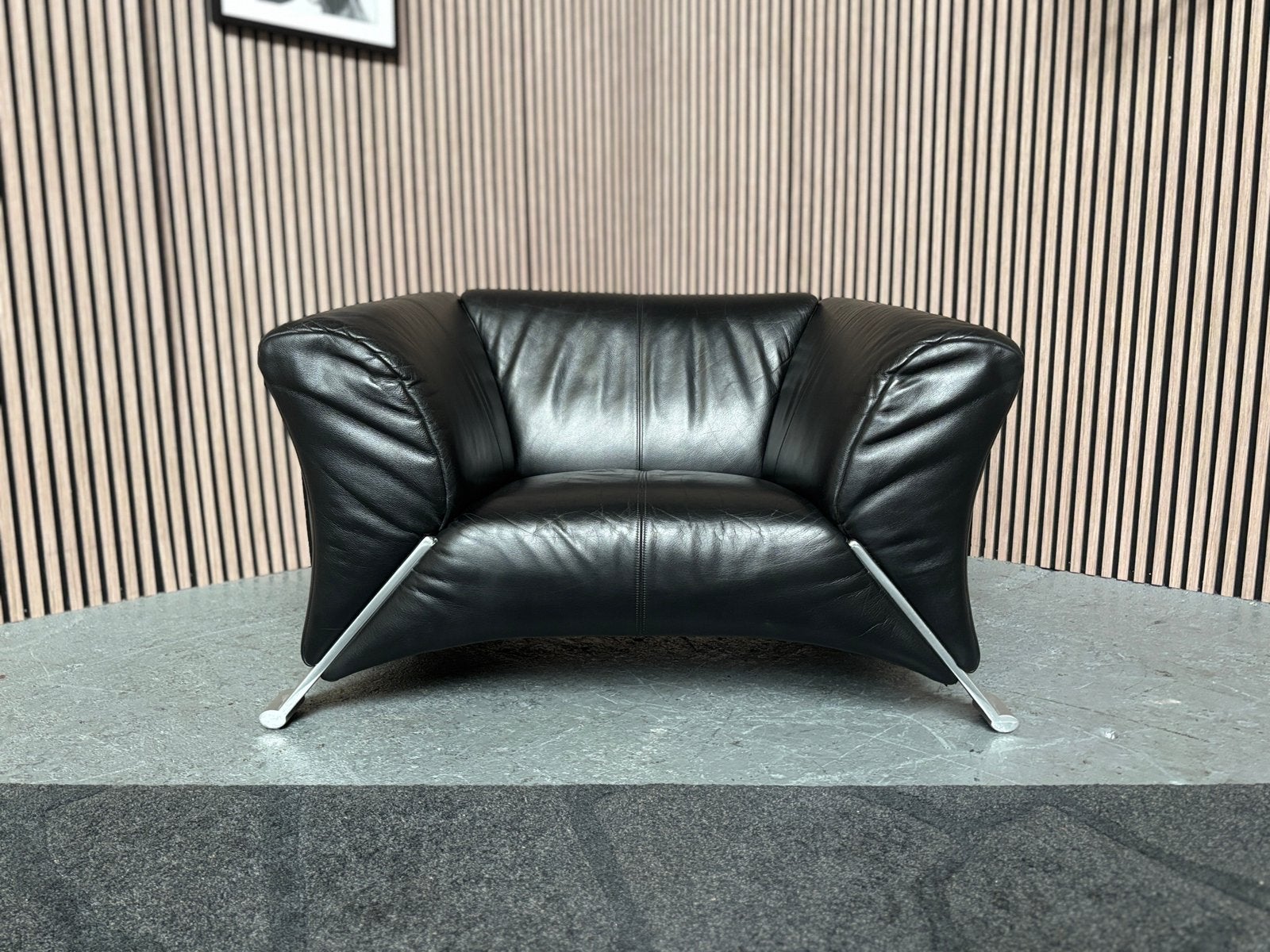 GRATIS LEVERING Rolf Benz 333 Fauteuil Leer 120x90 GEREINIGD, Huis en Inrichting, Ophalen of Verzenden, Zo goed als nieuw, 100 tot 125 cm