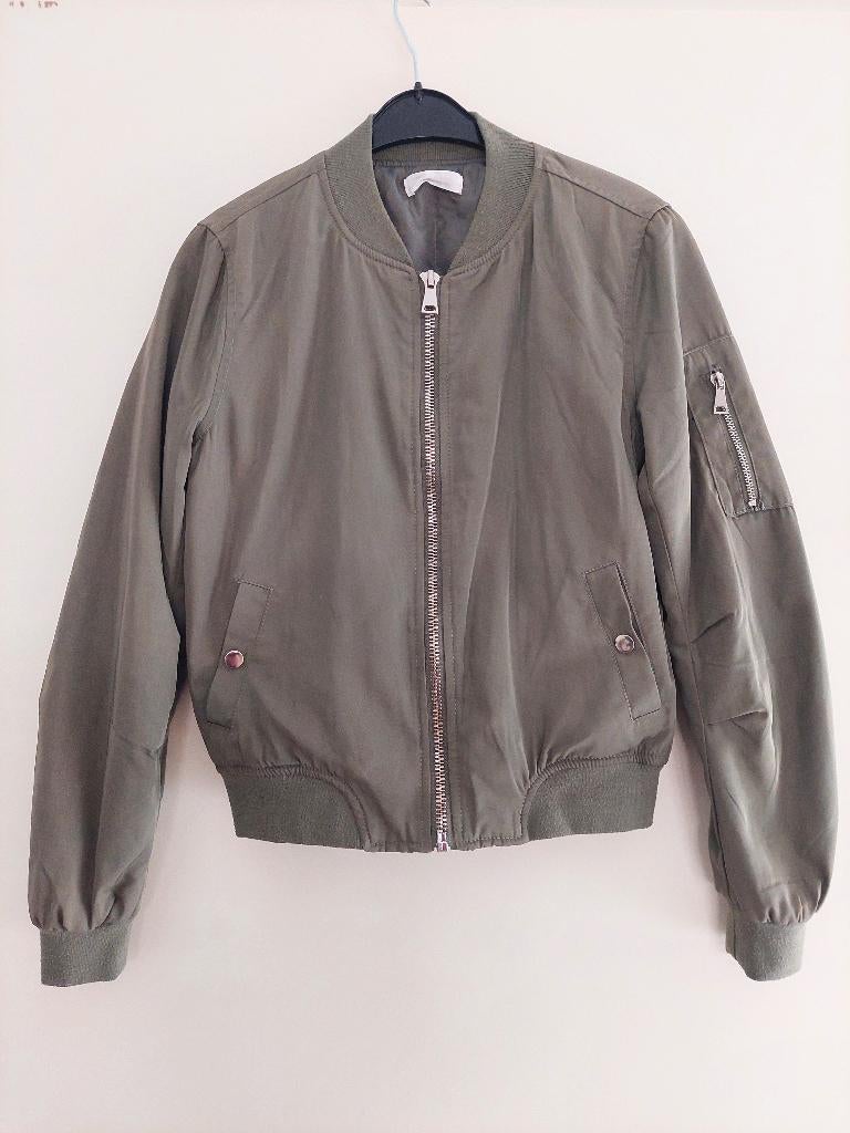 Bomberjack groen maat S, Kleding | Dames, Maat 36 (S), Gedragen, Groen, Megusto