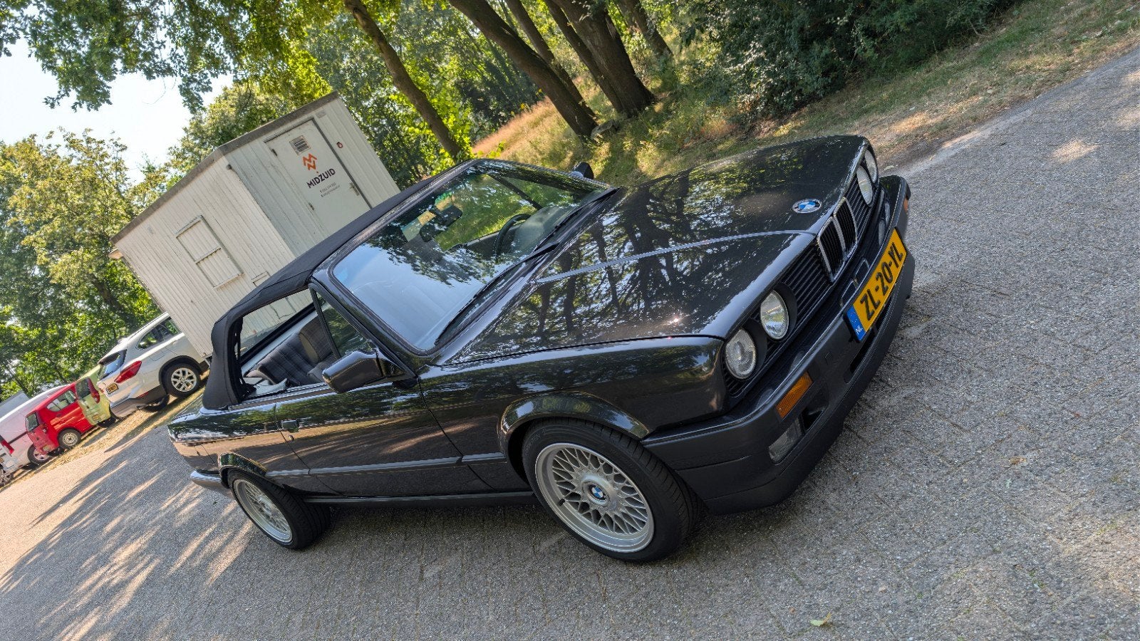 BMW E30 Cabrio 325i, Nederlandse auto, 3e eigenaar, 2494 cc, Cabriolet, 4 stoelen, Zwart