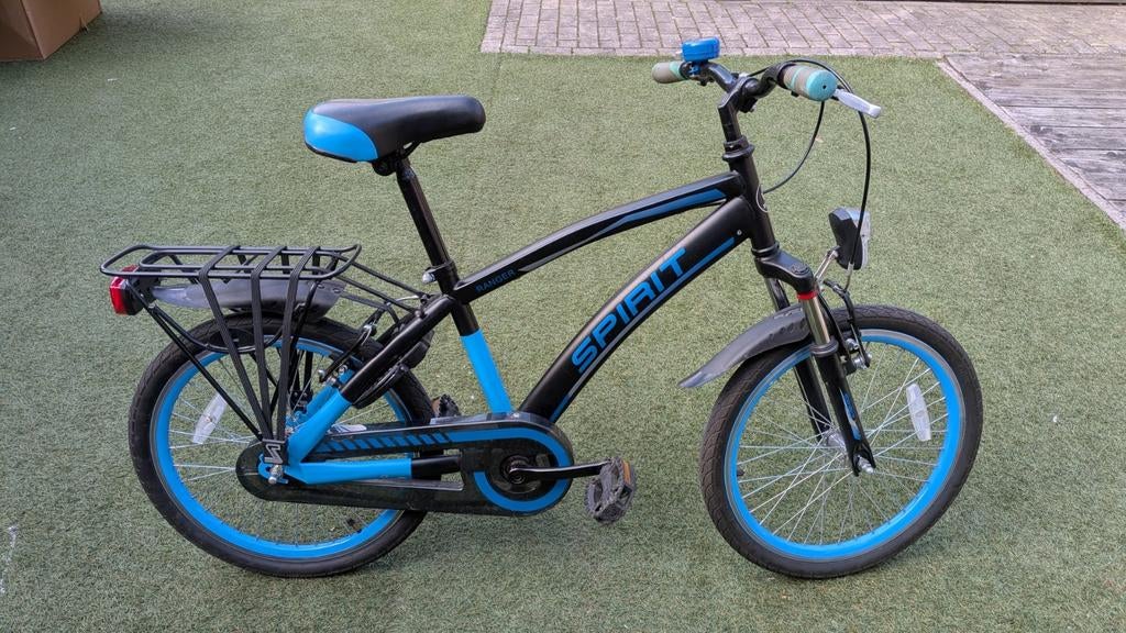 Spirit ranger kinderfiets 20 inch - Zwart/Blauw, Fietsen en Brommers, Fietsen | Kinderfietsjes, Ophalen, Zo goed als nieuw, 20 inch of meer