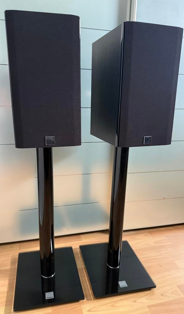 Dali opticon 2 speakers mk1 + dali connect stands, Audio, Tv en Foto, Luidsprekers, Gebruikt, 120 watt of meer, Front, Rear of Stereo speakers