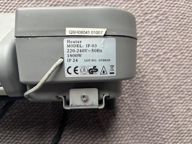 Straalkachel ELRO 1800 Watt, Minder dan 30 cm, Overige typen, Ophalen of Verzenden, Zo goed als nieuw