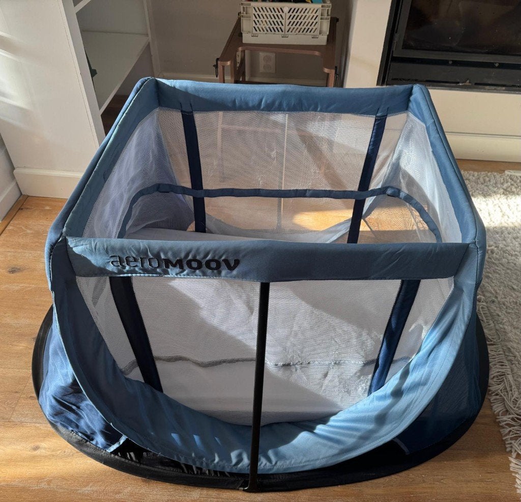 Aeromoov instant reisbed camping bedje blauw, Ophalen, Zo goed als nieuw, Reisbedje