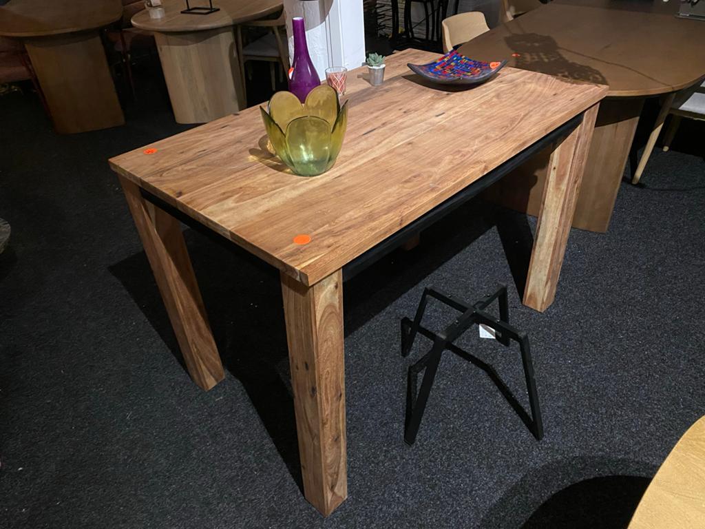Massief Mangohouten Bartafel - 81x130x90h (B-keus), Ophalen, Zo goed als nieuw