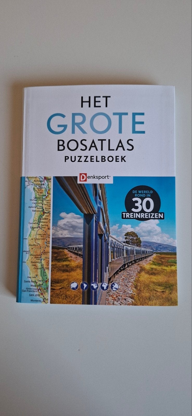Het Grote Bosatlas Puzzelboek - 30 Treinrei, Ophalen of Verzenden