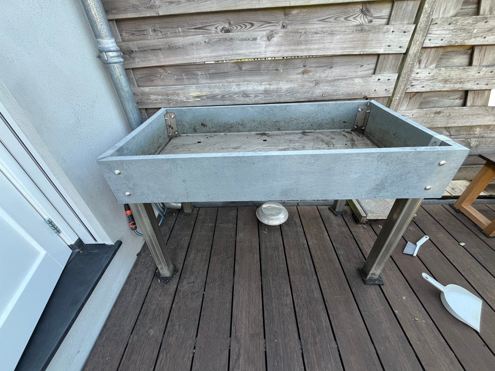 Makkelijke Moestuin kweekbak op poten grijs 126x66x80, Ophalen, Zo goed als nieuw, Rechthoekig, Kunststof