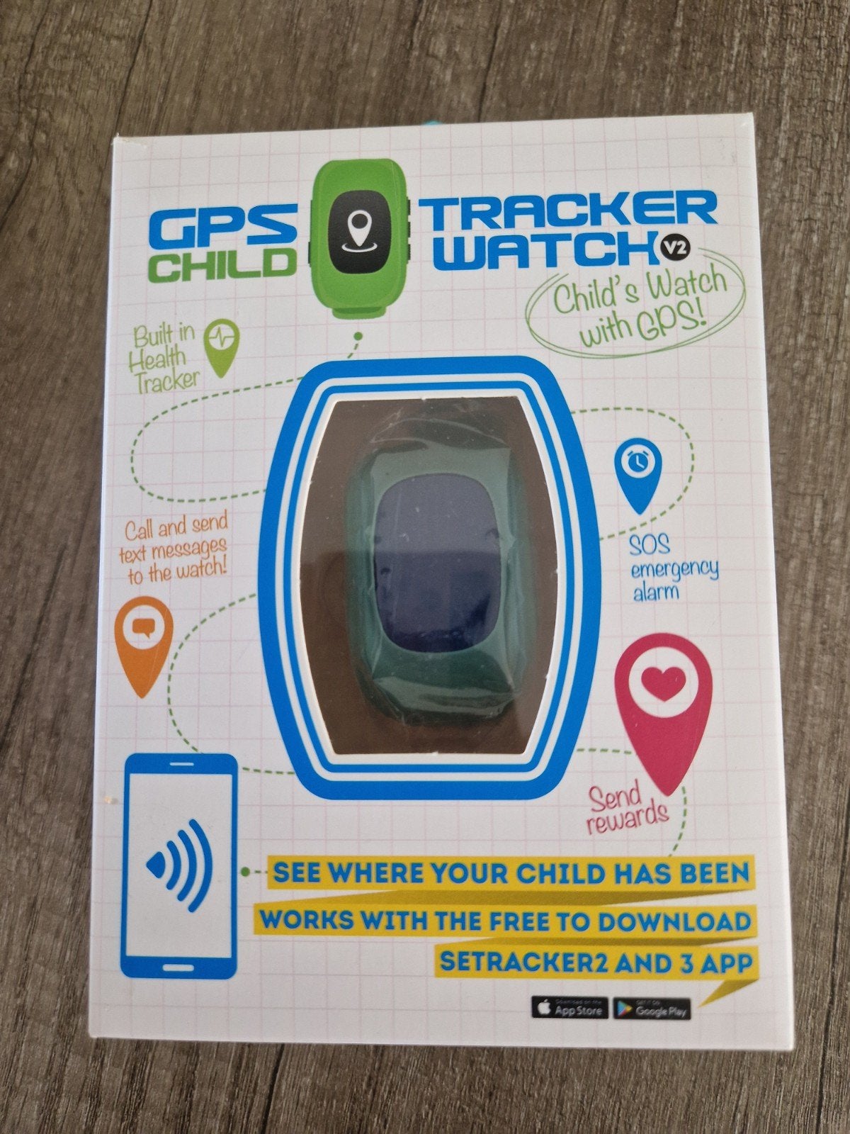 GPS Tracker Horloge V2 voor Kinderen - Nieuw in Doos, Ophalen of Verzenden, Nieuw, Blauw, Jongen of Meisje