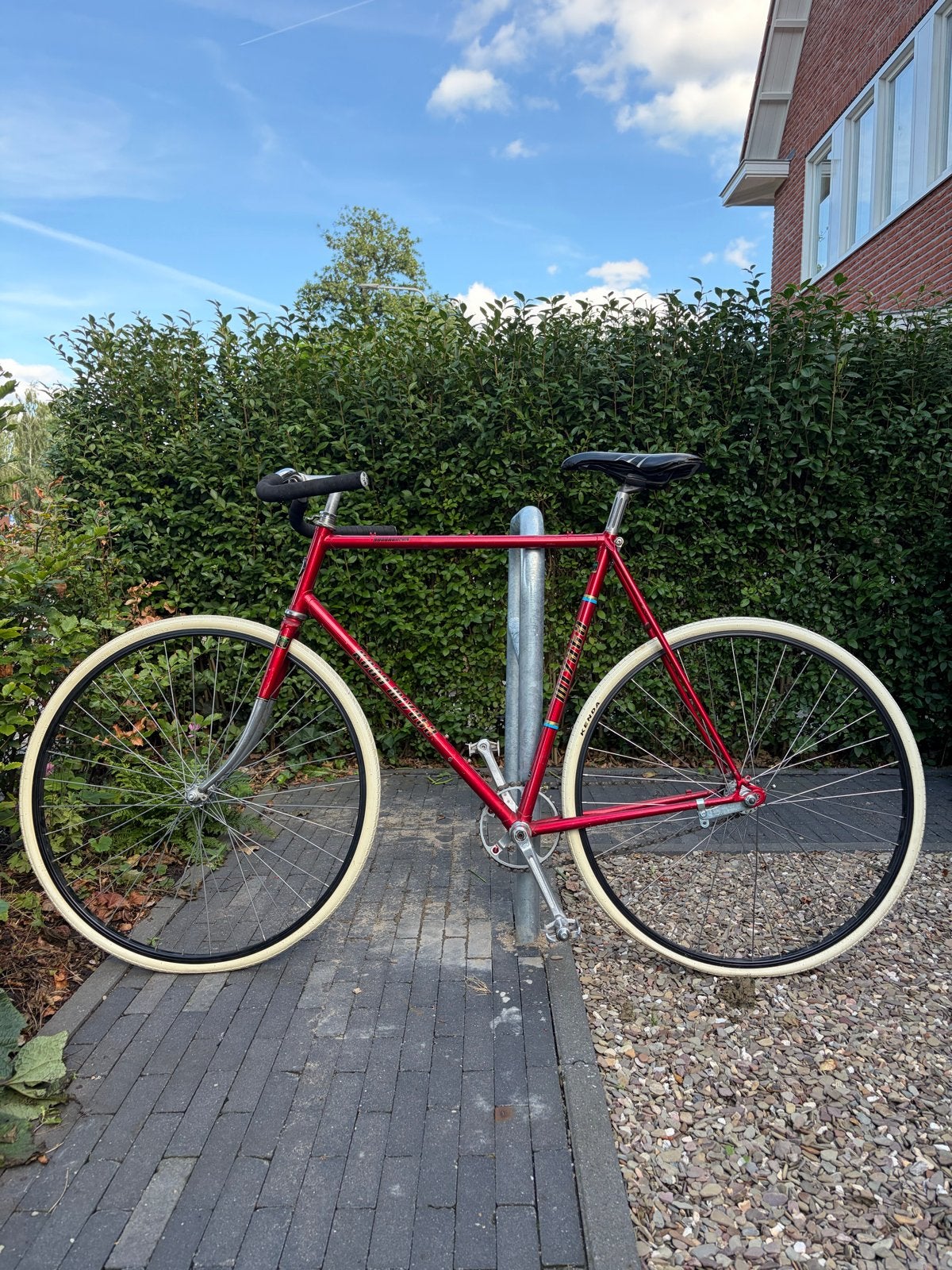 Koga Myata single speed fiets - Klassiek rood, Overige merken, Gebruikt, Velgrem, Ophalen of Verzenden
