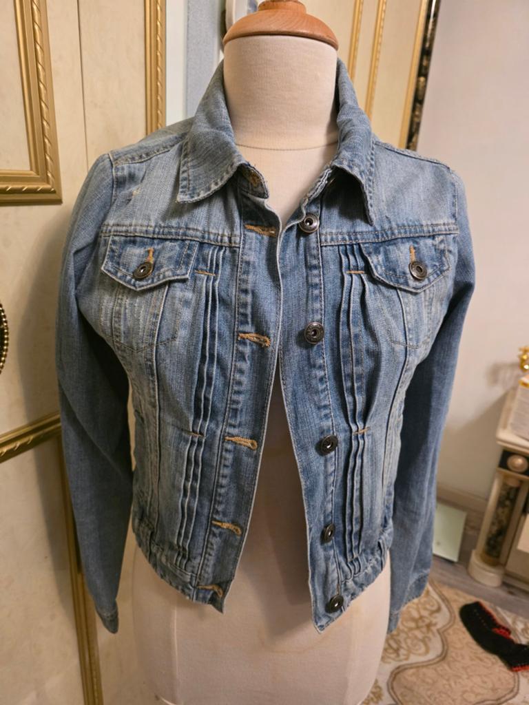 Jeans jas, Ophalen of Verzenden, Zo goed als nieuw, Maat 38/40 (M), Blauw