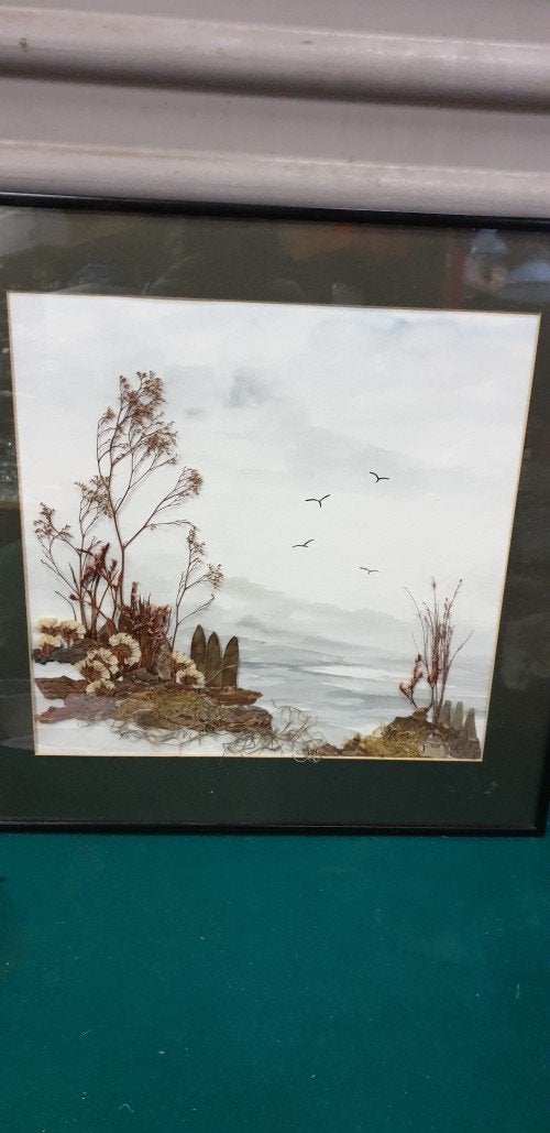 Schilderij met droogbloemen in zwarte aluminium lijst, Ophalen of Verzenden, 'T Olde Gre-j, Info@toldegrej.nl, Endepoelstraat 20f Didam