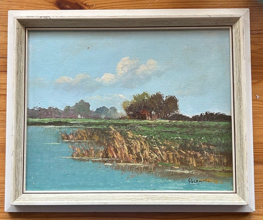 Landschap, Antiek en Kunst, Kunst | Schilderijen | Klassiek, Ophalen of Verzenden