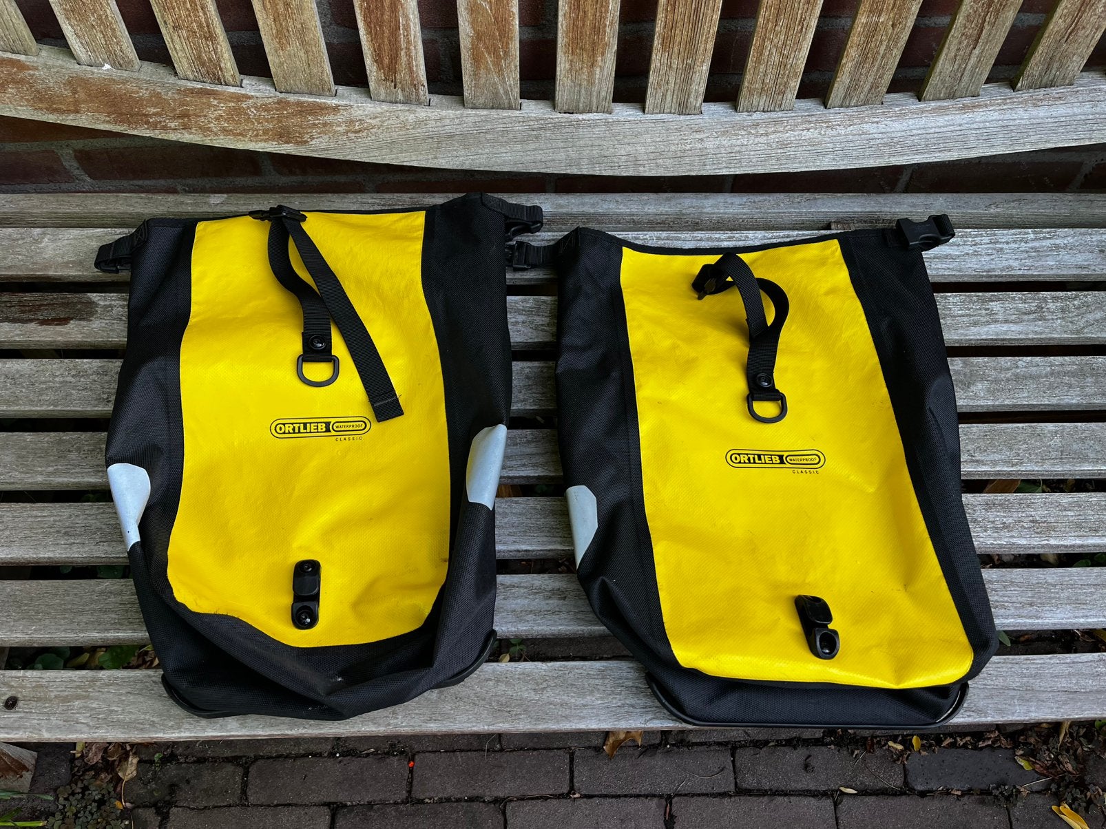 Ortlieb Classic 25 L fietstassen geel, Ophalen of Verzenden, Gebruikt