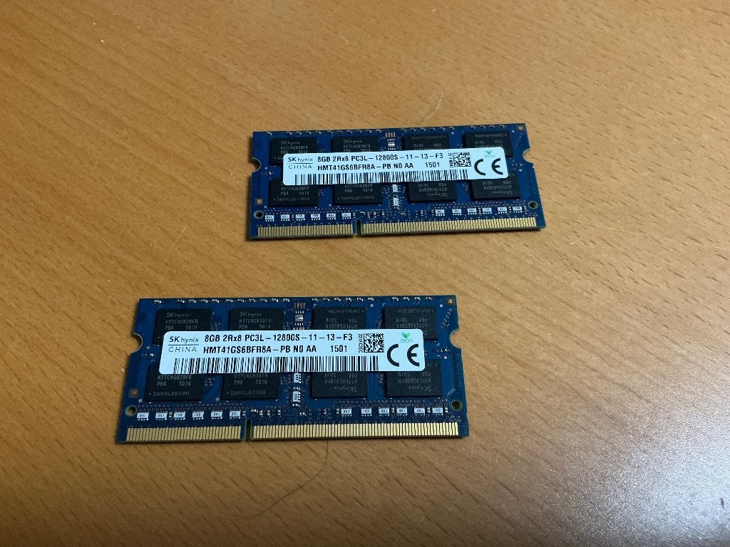 Geheugenchips 2x 8GB - laptop, Computers en Software, Gebruikt, Overige soorten, 8 GB, Ophalen of Verzenden