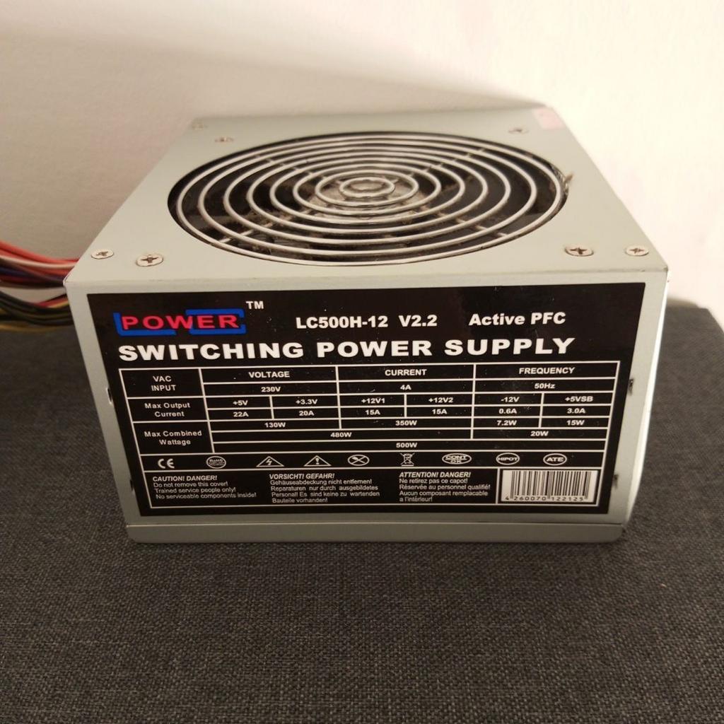 LC500H-12 V2.2 500W ATX power supply- gebruikt, 10-15 euro., Ophalen, Gebruikt