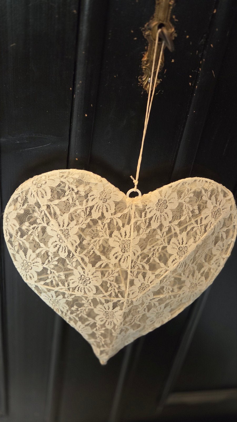 Brocante hart van kant - onbeschadigd, Antiek en Kunst, Ophalen of Verzenden