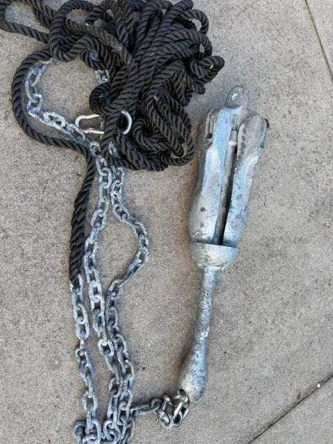 6 kg parapluanker / klapanker met ketting en ankerlijn, Ophalen, Gebruikt, Overige typen
