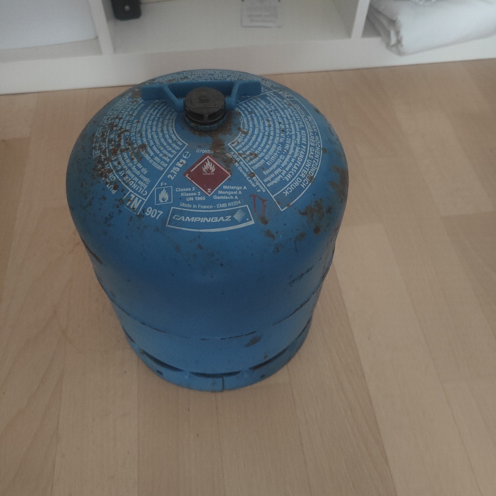Campingaz gasfles 907 (leeg), Ophalen, Gebruikt