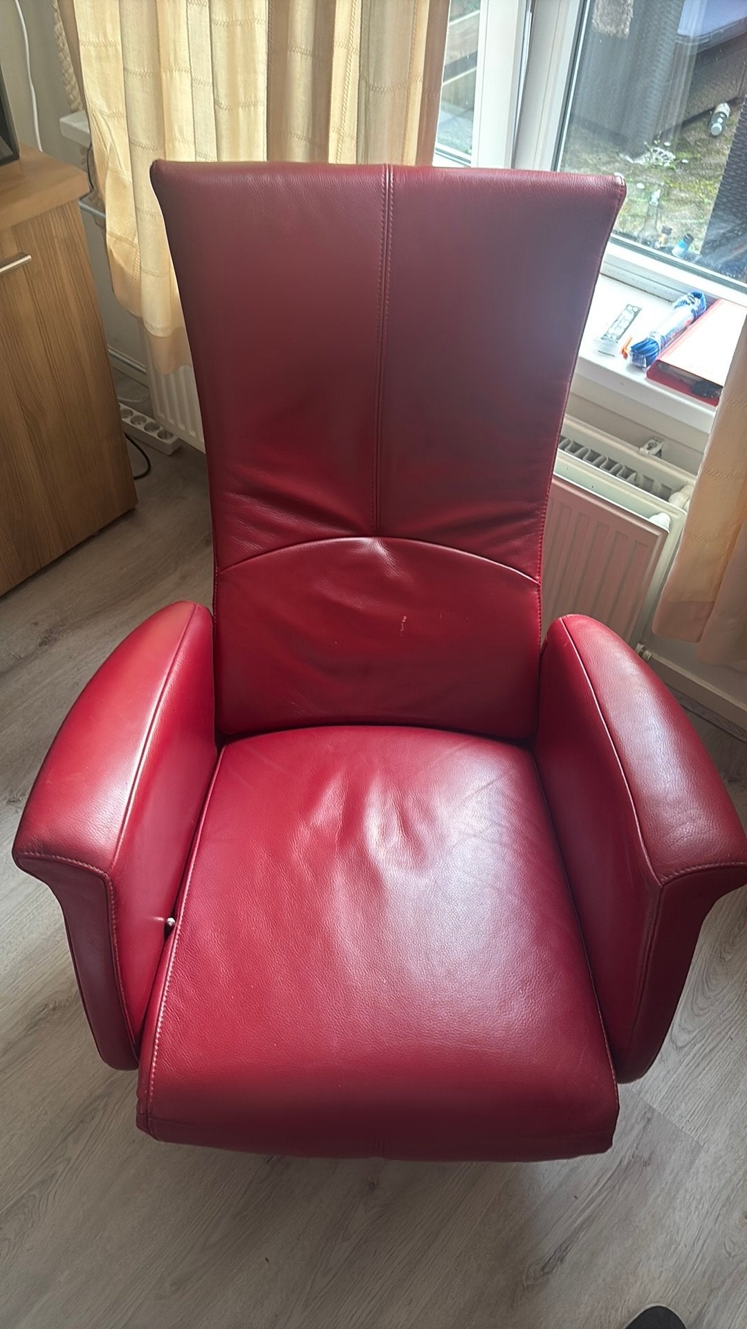 Luxe Ligstoel, Ophalen, 100 tot 125 cm, Leer, Zo goed als nieuw