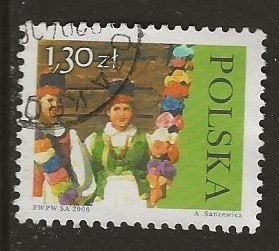 Polen 9, folklore voor cadee, Verzenden, Polen, Gestempeld