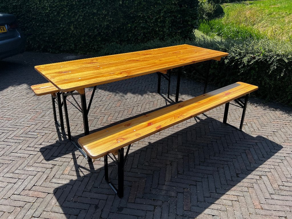 Picknick-/ biertafelsets | Z.G.A.N., 6 zitplaatsen, Ophalen of Verzenden, Zo goed als nieuw, Bank