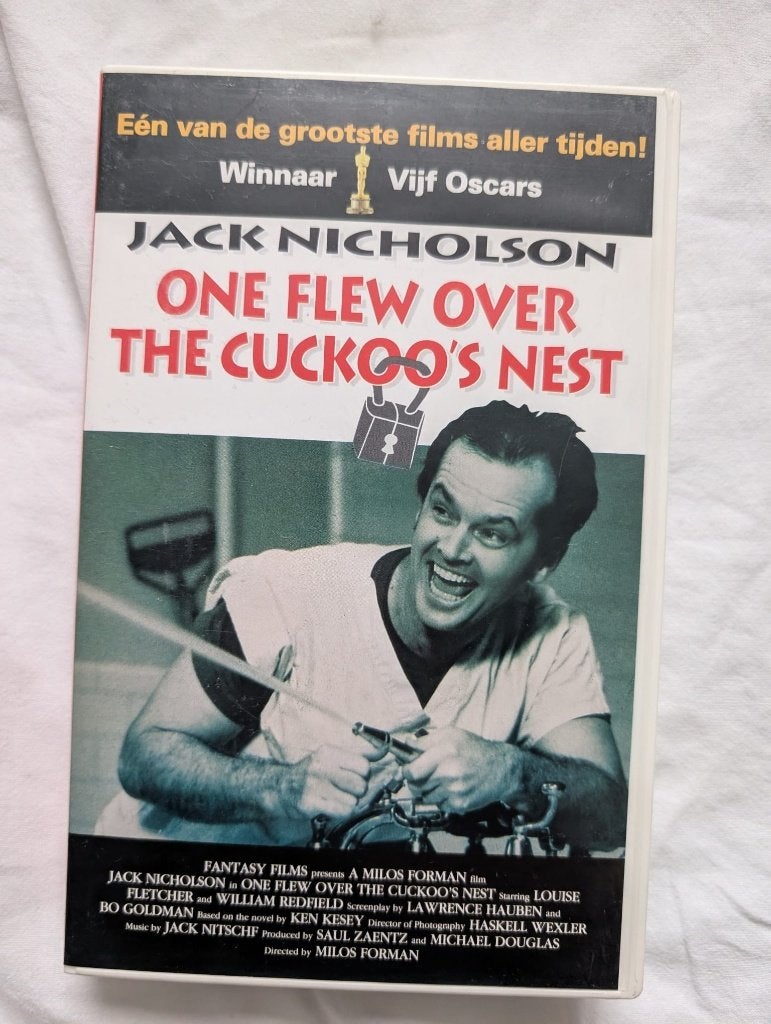 One Flew Over the Cuckoo's Nest VHS - Jack Nicholson, Vanaf 16 jaar, Drama, Ophalen of Verzenden, VHS