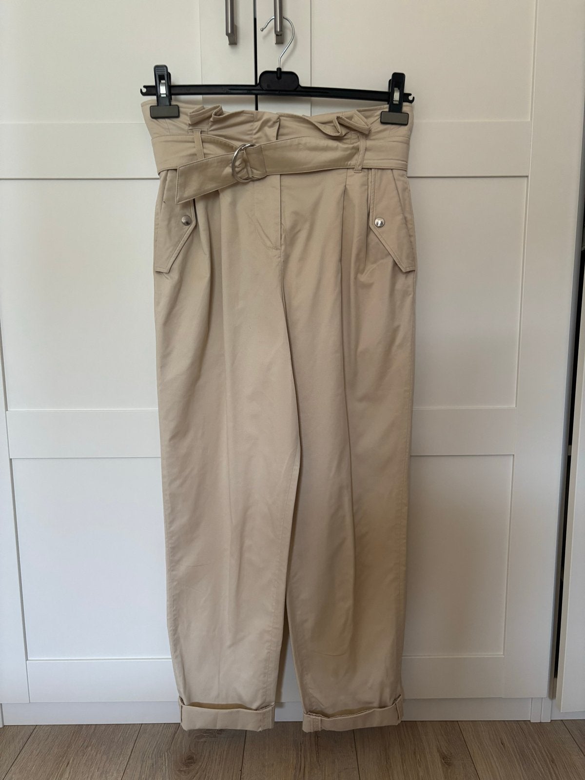 Ba&sh Pantalon - mt 1, beige, Zo goed als nieuw, Verzenden, Beige, Zo goed als nieuw, Maat 36 (S)