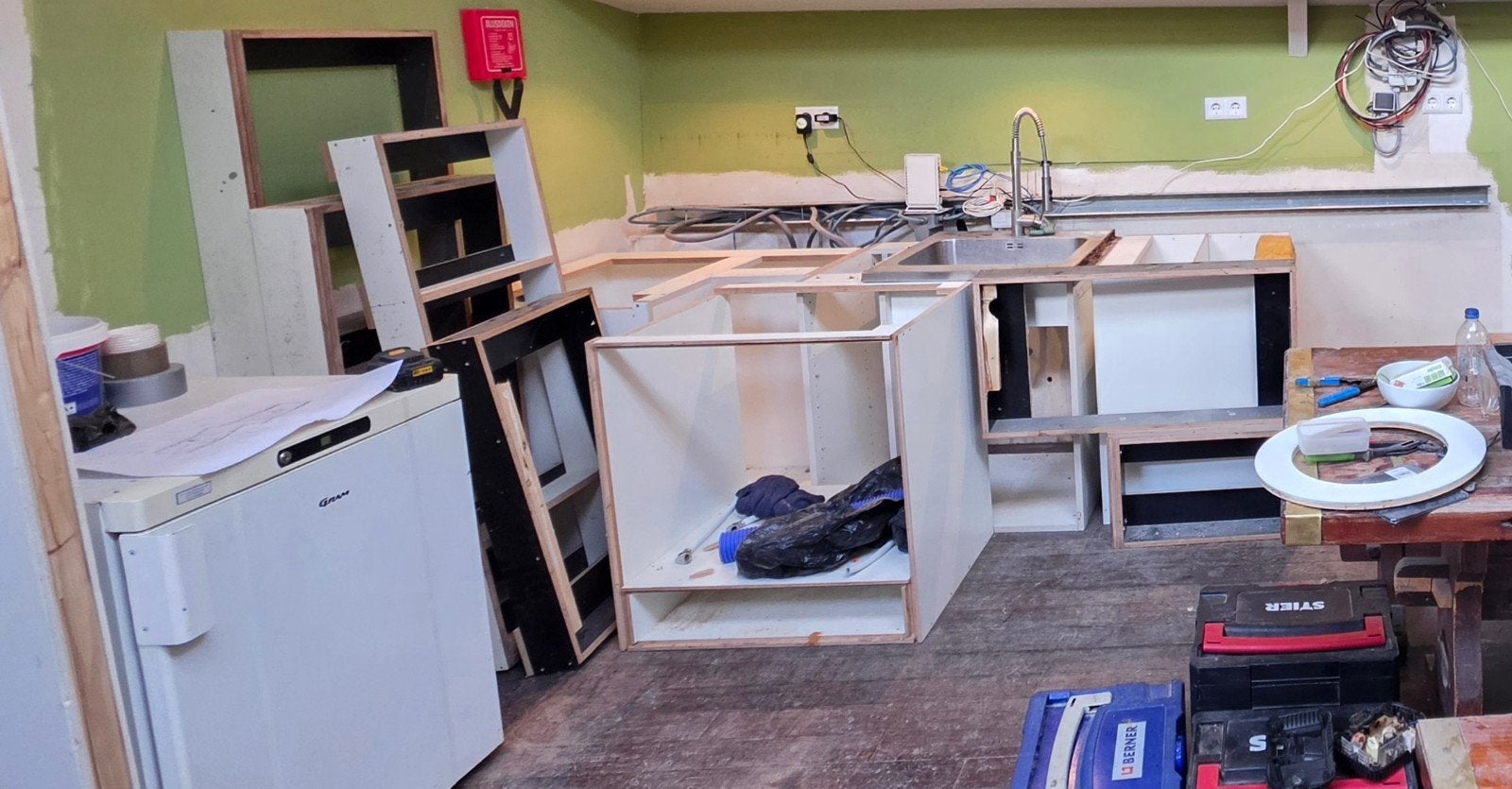 U-keuken, diverse basis elementen met deurtjes, Ophalen of Verzenden, Gebruikt, 50 tot 75 cm, Minder dan 100 cm