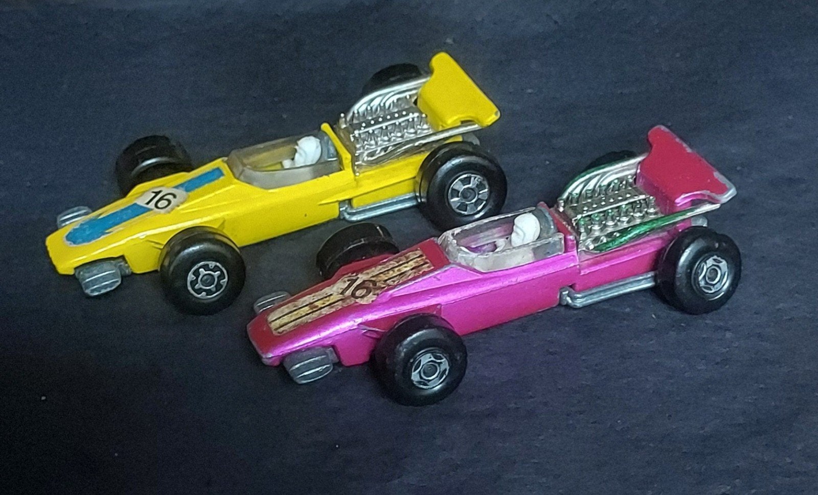 Matchbox Superfast No. 34 – Formula 1 (1970) –Geel en rozel, Ophalen of Verzenden, Gebruikt, Auto