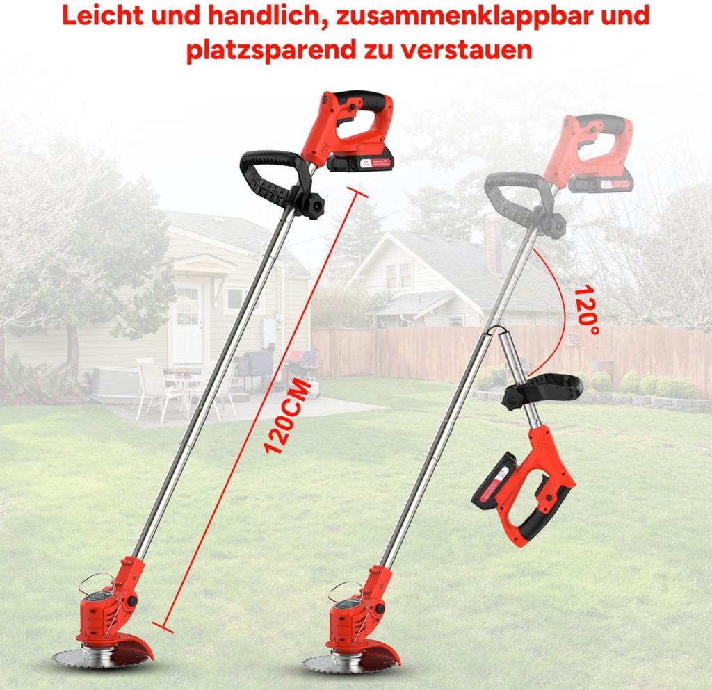 Draadloze Grastrimmer met Accu - Licht en Opvouwbaar, Tuin en Terras, Grastrimmers, Ophalen, Nieuw, 10 tot 30 cm, Accu