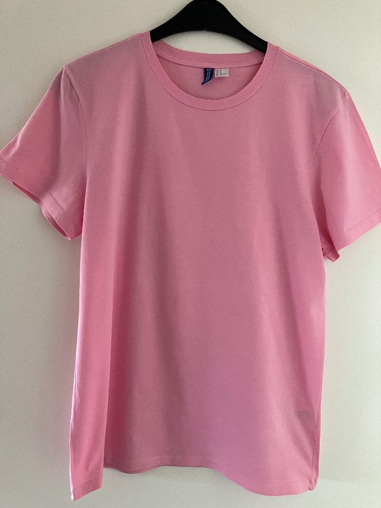 Roze T-shirt met ronde hals maat M   , Kleding | Heren, Maat 48/50 (M), Ophalen of Verzenden, Zo goed als nieuw, Divided H&M