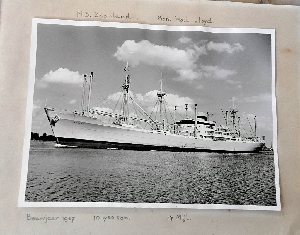 Oude foto van m.s. Zaanland - Koninklijke Hollandsche Lloyd, Gebruikt, Foto, Ophalen of Verzenden, 1940 tot 1960