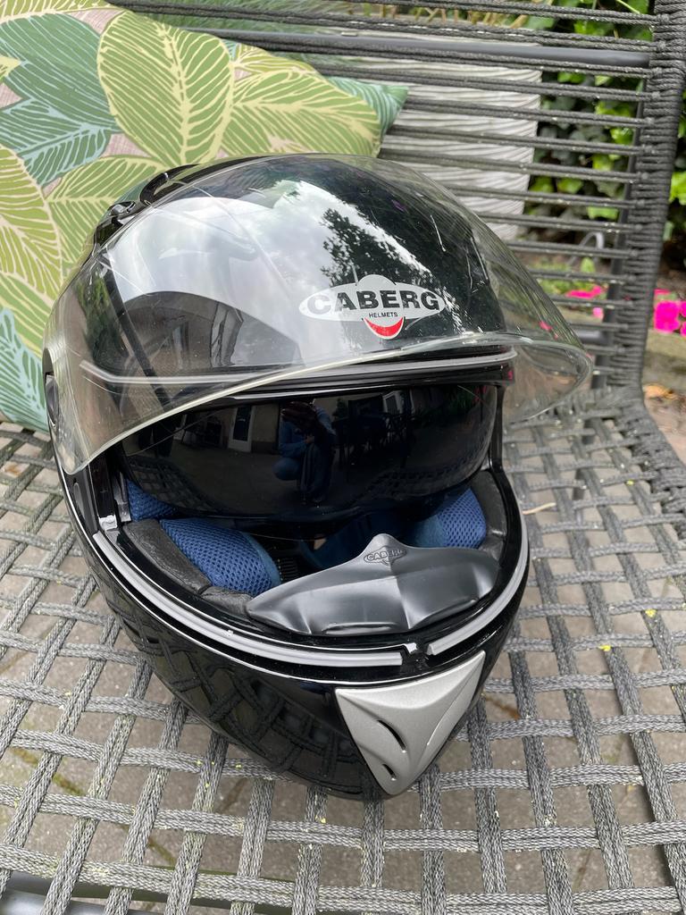 Caberg Motor helm zwart maat S altijdvoorzichtig mee gedaan!, Ophalen of Verzenden, Integraalhelm, S, Caberg