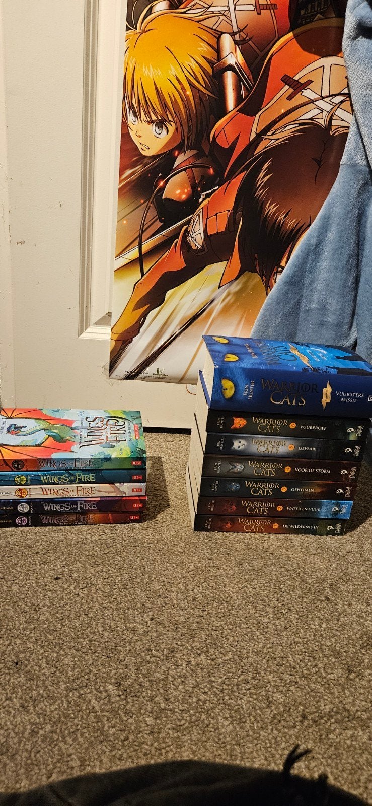 wings of fire + warrior cats boeken te ruil voor manga / €30, Boeken, Ophalen, Gelezen, Tui T. Sutherland, Erin Hunter, Fictie