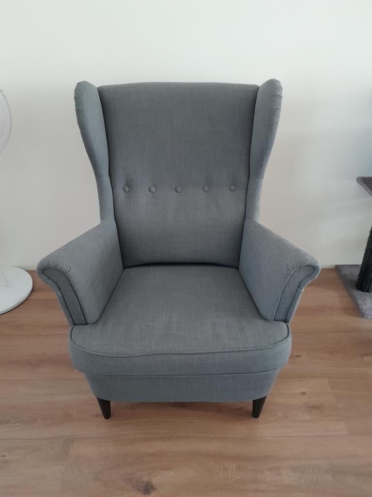 Fauteuil met voetenbankje, Huis en Inrichting, Fauteuils, Ophalen, Minder dan 75 cm, 50 tot 75 cm