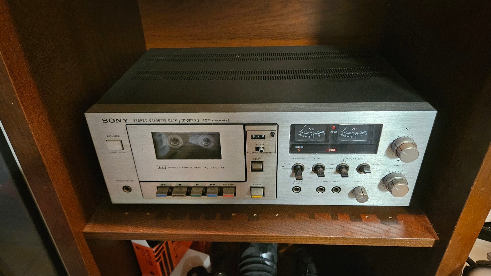 Sony TC-209 SD Stereo Cassette Deck, Ophalen of Verzenden, Enkel, Sony, Tape counter