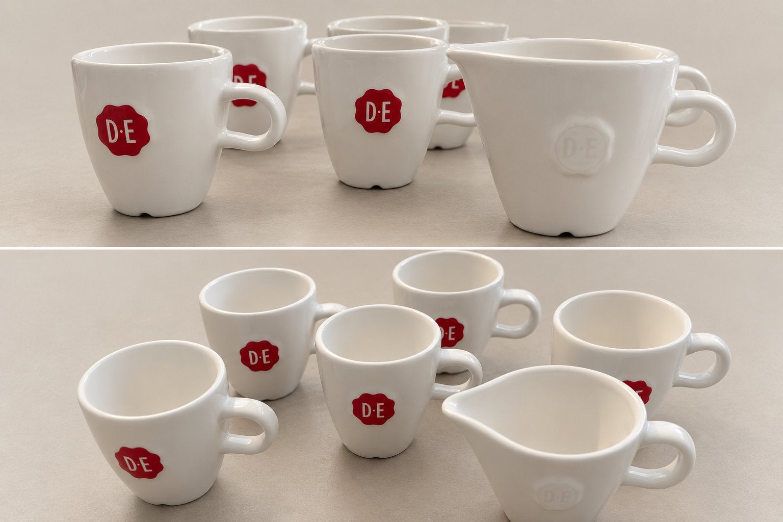 Douwe egberts koffiekopjes en melkkannetje, Ophalen, Zo goed als nieuw, Overige stijlen, Kop(pen) en/of Schotel(s)