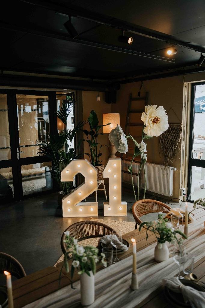 Lichtcijfers21/lichtletters/marquee cijfers te huur, Ophalen of Verzenden, Zo goed als nieuw, Verjaardag