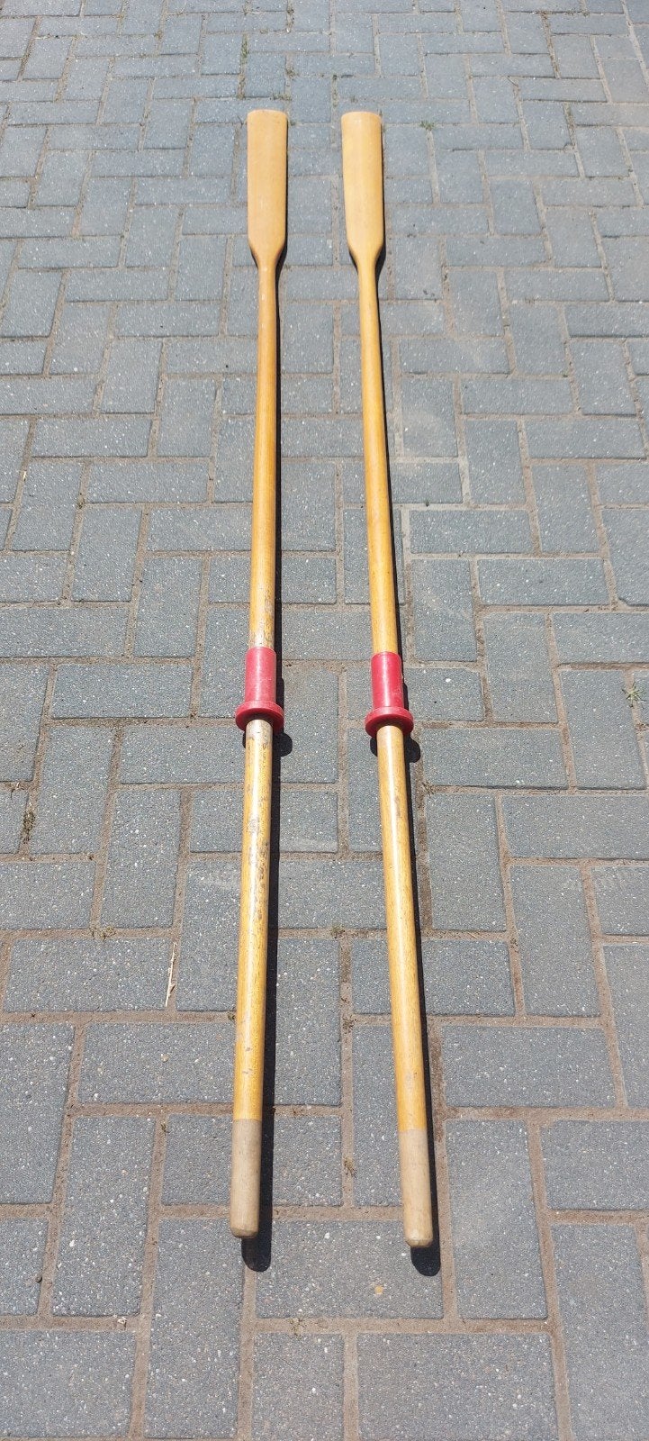 Houten peddels 230 cm - Set van 2, Ophalen, Gebruikt, Enkelbladige peddel