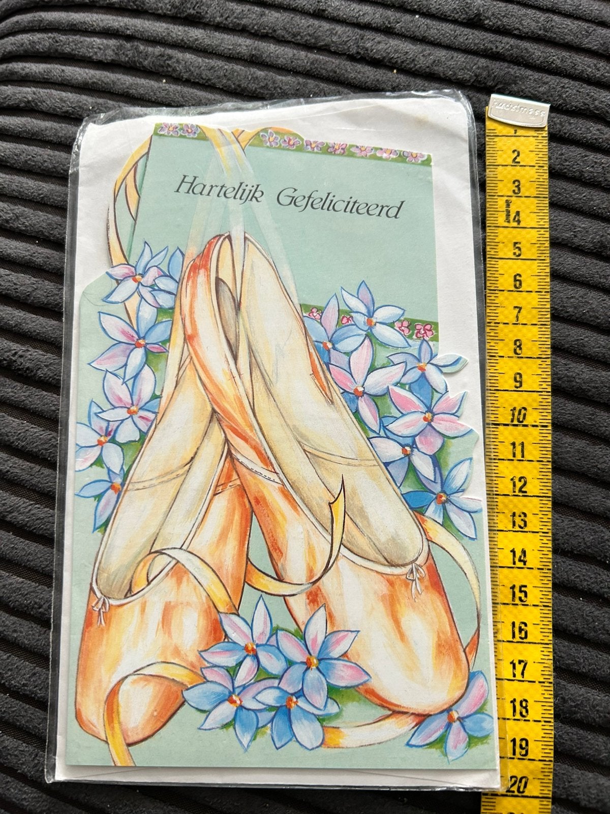 Oude wenskaart illustr Ballet schoenen, Ophalen of Verzenden, Zo goed als nieuw
