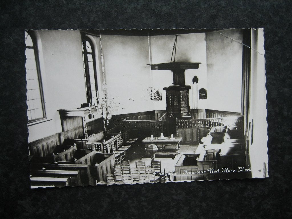 LANGWEER  interieur N.H. Kerk, Ophalen of Verzenden, 1960 tot 1980, Friesland